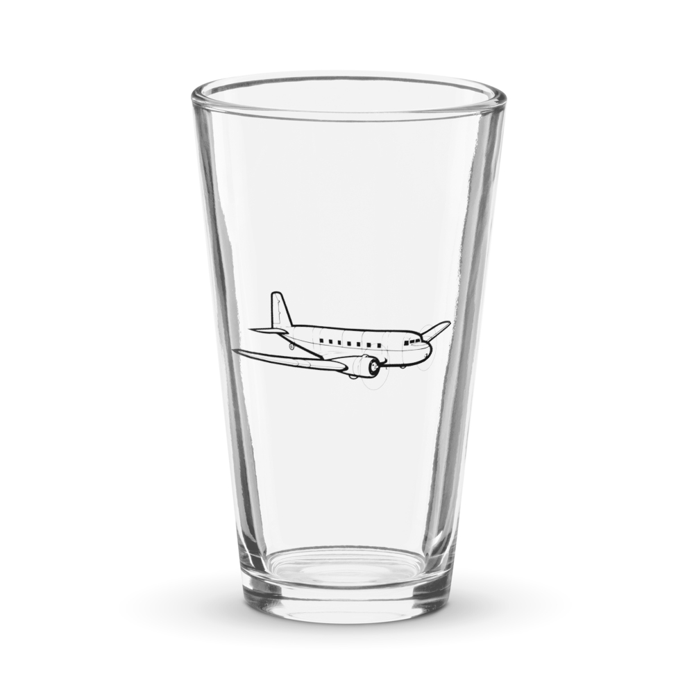 Douglas DC-2 Airliner Pioneer  Shaker Pint Glass 