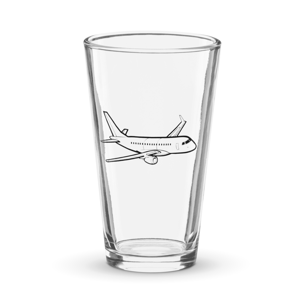 Embraer EMB 170 Regional Jet  Shaker Pint Glass 