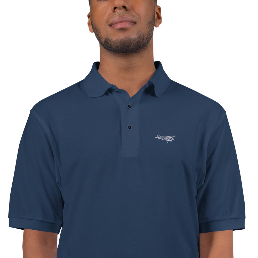 Ford Tri-Motor Tin Goose Port Authority Embroidered Polo Shirt 