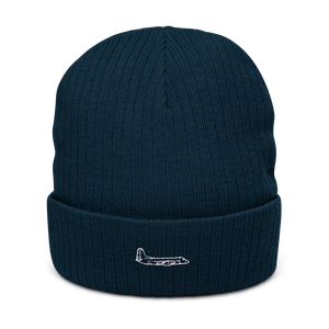 YS-11 Japanese Turboprop Airliner Atlantis Recycled Cuffed Beanie