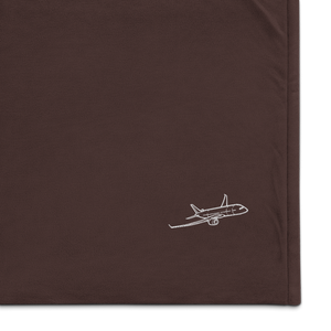 Boeing 787 Dreamliner Marvel Port Authority Embroidered Premium Sherpa Blanket