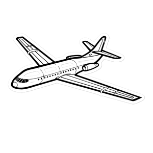 Sud Aviation Caravelle Jetliner Sticker