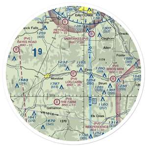 Log Cabin Airport (WS69) VFR Sectional Sticker (30 mile)