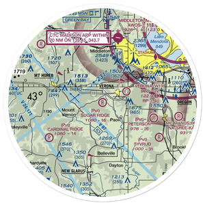 Sugar Ridge Airport (WS62) VFR Sectional Sticker (30 mile)