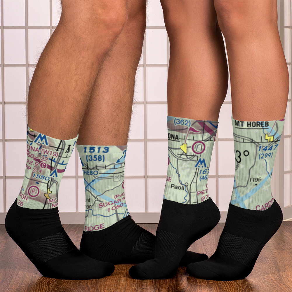 Sugar Ridge Airport (WS62) VFR Sectional Socks 