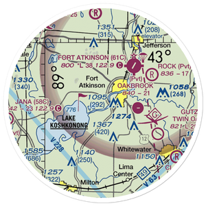 Christie Aerodrome (WS49) VFR Sectional Sticker (20 mile)