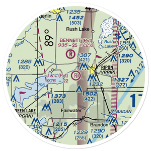 J & L Aviation Airport (WS46) VFR Sectional Sticker (20 mile)