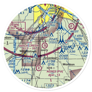 Birch Creek Airport (WS43) VFR Sectional Sticker (20 mile)