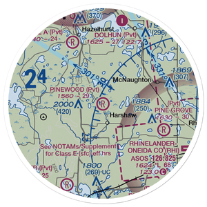 Pinewood Air Park (WS39) VFR Sectional Sticker (20 mile)