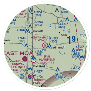 Swan Field (WS36) VFR Sectional Sticker (20 mile)