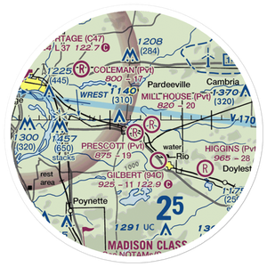 Prescott Field (WS32) VFR Sectional Sticker (20 mile)