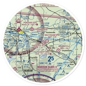 Prescott Field (WS32) VFR Sectional Sticker (30 mile)