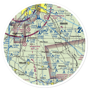 Otto-Gibbons Airport (WS31) VFR Sectional Sticker (30 mile)