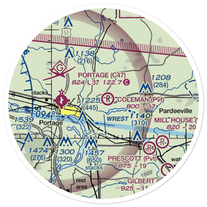 Coleman Airport (WS28) VFR Sectional Sticker (20 mile)