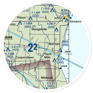 Ranch Side Airport (WS26) VFR Sectional Sticker (20 mile)