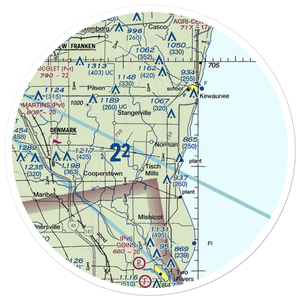 Ranch Side Airport (WS26) VFR Sectional Sticker (30 mile)