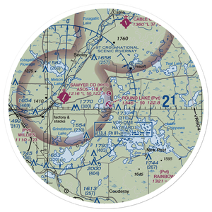 Round Lake Seaplane Base (WS24) VFR Sectional Sticker (30 mile)