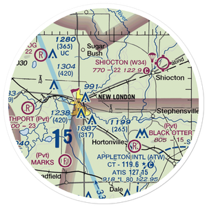 Wolfgram Airport (WS22) VFR Sectional Sticker (20 mile)