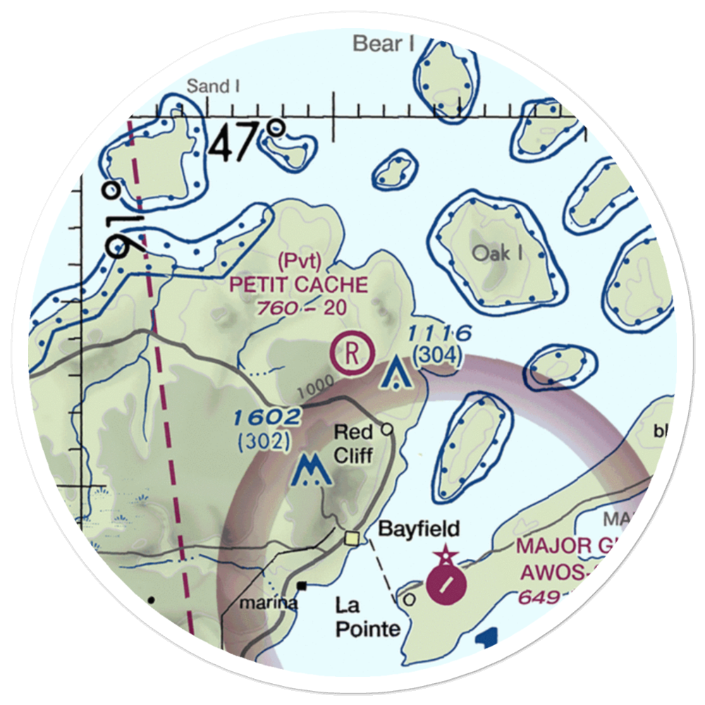 Petit Cache Airport (WS19) VFR Sectional Sticker (20 mile) 