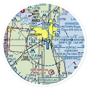Pioneer Airport (WS17) VFR Sectional Sticker (20 mile)