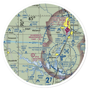 Scherrico Meadows Airport (WS16) VFR Sectional Sticker (30 mile)