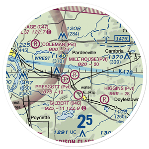 Mill House Field (WS15) VFR Sectional Sticker (20 mile)