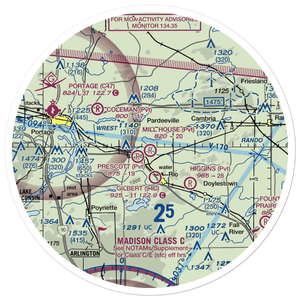 Mill House Field (WS15) VFR Sectional Sticker (30 mile)
