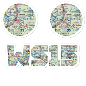 Mill House Field (WS15) VFR Sectional Sticker Pack
