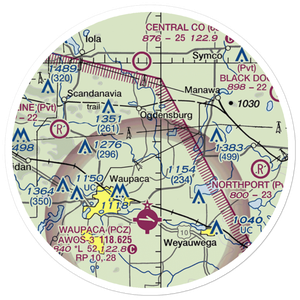 Casey Lake Airport (WS10) VFR Sectional Sticker (20 mile)