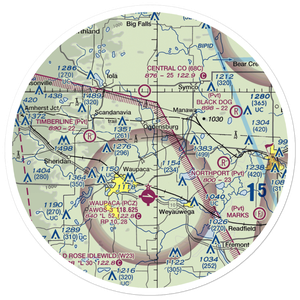 Casey Lake Airport (WS10) VFR Sectional Sticker (30 mile)