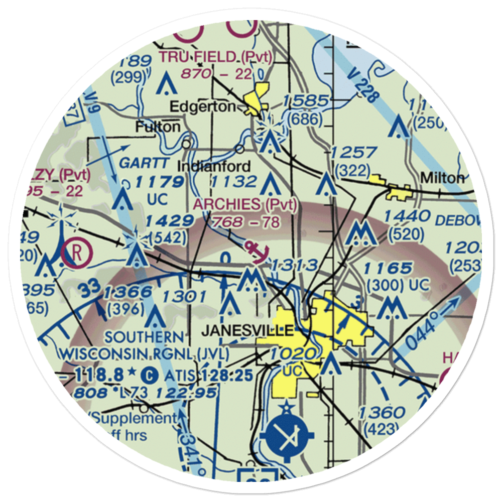 Archie's Seaplane Base (WS01) VFR Sectional Sticker (20 mile) 