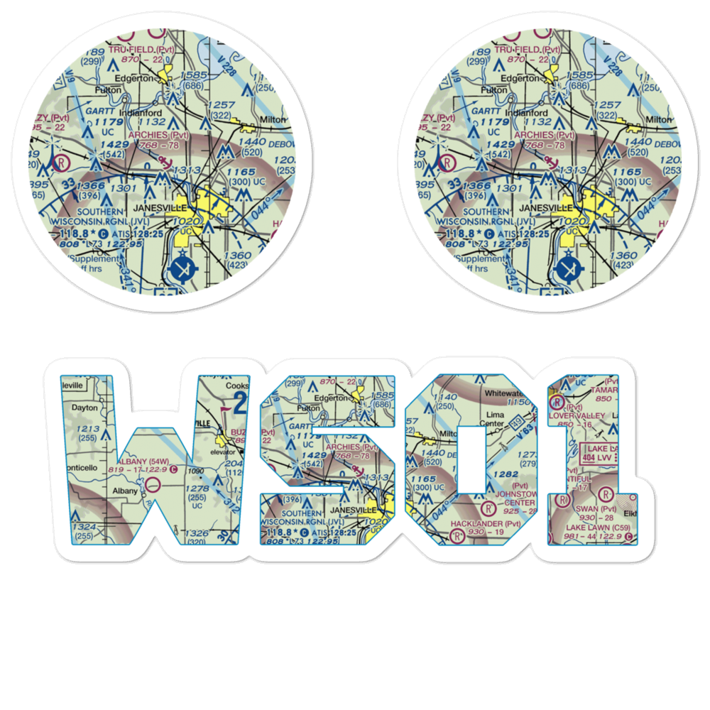 Archie's Seaplane Base (WS01) VFR Sectional Sticker Pack 
