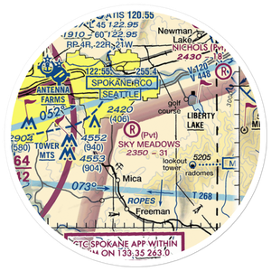 Sky Meadows Airpark (WN92) VFR Sectional Sticker (20 mile)