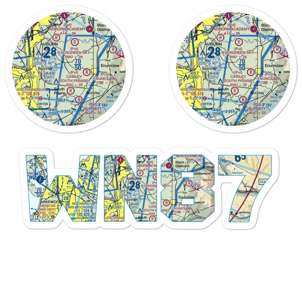 Bryan Airport (WN87) VFR Sectional Sticker Pack 