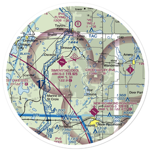 St Croix Valley Airport (WN86) VFR Sectional Sticker (30 mile)