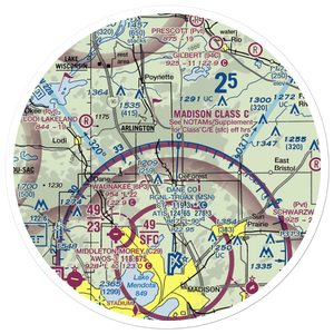 Morrisonville International Airport (WN85) VFR Sectional Sticker (30 mile)