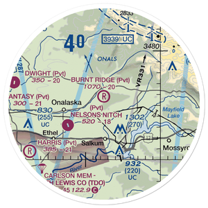 Burnt Ridge Airstrip (WN74) VFR Sectional Sticker (20 mile)
