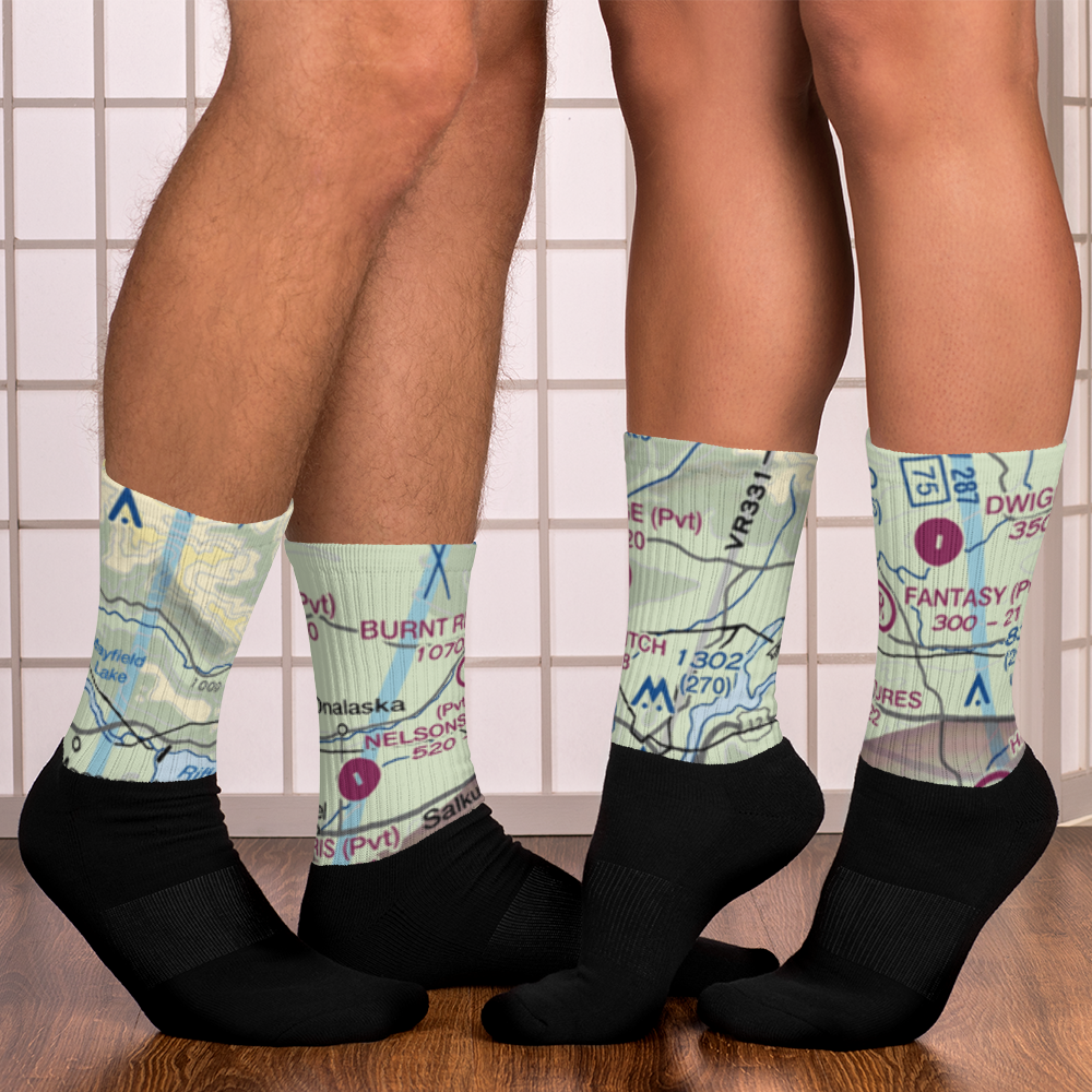 Burnt Ridge Airstrip (WN74) VFR Sectional Socks 