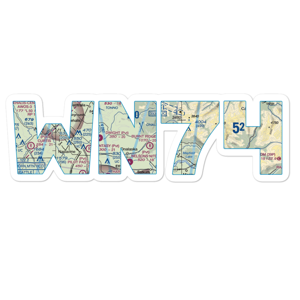 Burnt Ridge Airstrip (WN74) VFR Sectional Sticker 