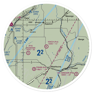 Kinch Farms Airport (WN72) VFR Sectional Sticker (30 mile)