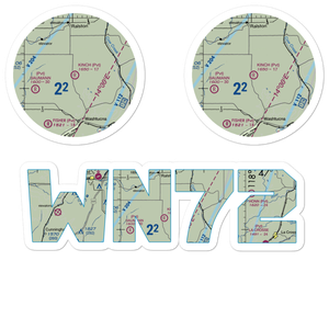 Kinch Farms Airport (WN72) VFR Sectional Sticker Pack