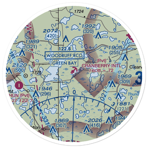 Cranberry International Seaplane Base (WN66) VFR Sectional Sticker (20 mile)