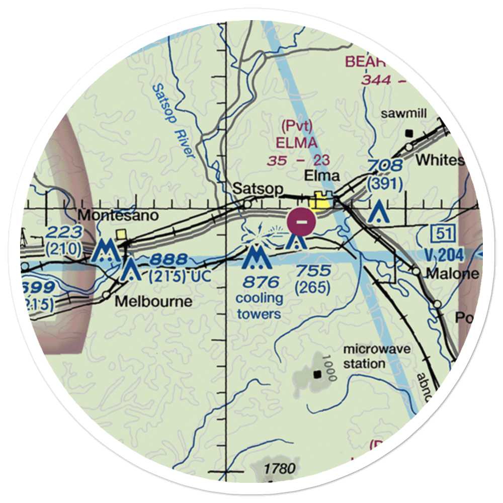 My Airport (WN65) VFR Sectional Sticker (20 mile) 