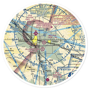 J K D Farms Airport (WN64) VFR Sectional Sticker (30 mile)