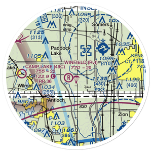 Bristol Airport (WN63) VFR Sectional Sticker (20 mile)