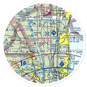 Bristol Airport (WN63) VFR Sectional Sticker (30 mile)