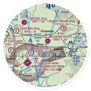 Nelsons Nitch Airport (WN59) VFR Sectional Sticker (20 mile)