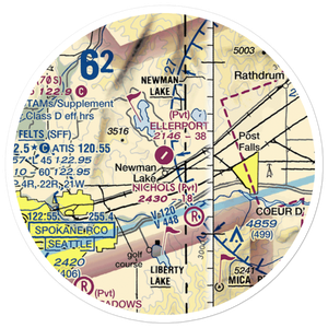 Ellerport Airport (WN54) VFR Sectional Sticker (20 mile)