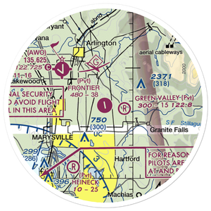 Frontier Airpark (WN53) VFR Sectional Sticker (20 mile)