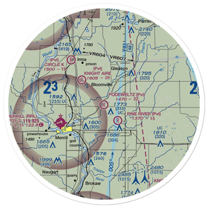 Podeweltz Airport (WN44) VFR Sectional Sticker (30 mile)